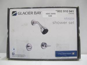 lot 538 image: Glacier Bay Aragon 2-Handle 1-Spray Shower Faucet in Chrome