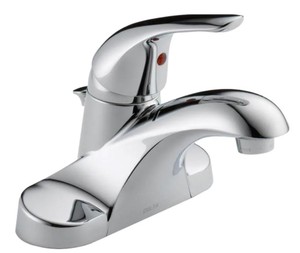 lot 548 image: Delta Foundations 4 in. Centerset Single-Handle Bathroom Faucet in Chrome