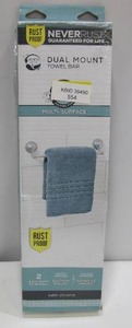 lot 554 image: Never Rust Dual Mount Bathroom Towel Bar
