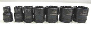 lot 578 image: Husky 15 Piece 12 In Drive Socket Set - SAE and Metric - Black Oxide Finish