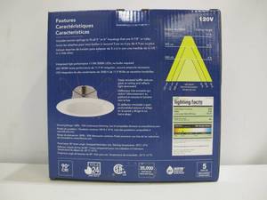 lot 608 image: Lithonia Lighting Contractor Select E-Series 56 in. 3000K Soft White Integrated 835 Lumen LED Recessed Retrofit Baffle Trim