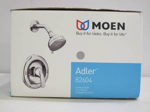 lot 613 image: Moen Adler Single-Handle 4-Spray Shower Faucet in Chrome