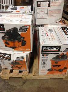 lot 8 image: Lot of assorted Ridgid Shop Vacs various models and conditions see pictures