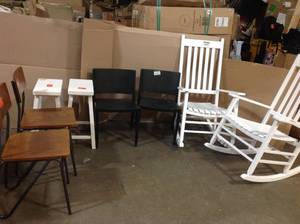 lot 10 image: Assorted Lot of Chairs & stools (various conditions and sizes) see pictures
