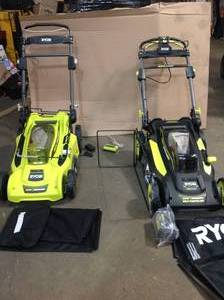 lot 25 image: Lot of 2 Ryobi 20 in Battery Operated Lawn Mowers (customer returns) review pictures