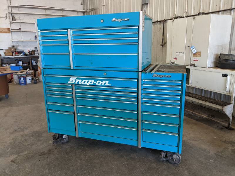SNAP-ON Tool Box / Chest Set Model KRL1003BPF and KR1201 - NO SHIPPING   Lake Crystal, MN Construction & Concrete FINAL Liquidation - MAC and  SNAP-ON Tools and Chests, Allis Chalmers Tractor