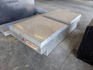 lot 902 image: Aluminum WeatherGuard Pickup Toolbox - Measures about 64 x 27 x 13 - NO SHIPPING