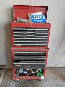 lot 917 image: Craftsman Toolbox w Tools - Overall Measures about 51 x 27 x 18 - NO SHIPPING
