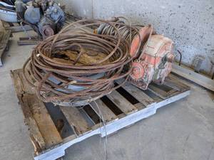 lot 920 image: Heavy Duty Braden Winch w Spool and Roll of Cable - NO SHIPPING