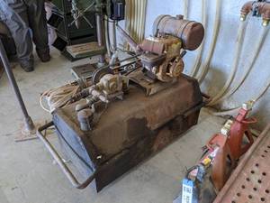 lot 926 image: Sprayer Tank w Pump and Motor (Turns Over) - Measures about 41 x 33 x 24 Overall - NO SHIPPING
