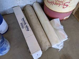 lot 954 image: Lot of (4) Rolls of Plastic Sheeting and Reinforcer - NO SHIPPING
