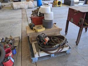 lot 972 image: PALLET LOT - Tool Chest, Garage Windows and More - NO SHIPPING