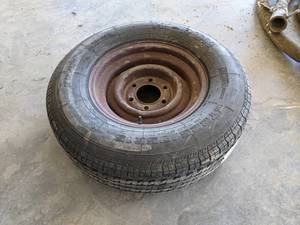 lot 974 image: Spare Tire w New Tire Mounted ST22575R15 - 6-Bolt x 5-12 Spread - NO SHIPPING