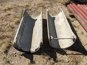 lot 885 image: Lot of (2) Aluminum Concrete Chutes - Each is about 48 x 18 - NO SHIPPING