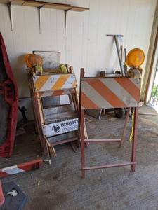 lot 869 image: Lot of (8) A-Frame Barricades - Roughly 46 x 24 - NO SHIPPING