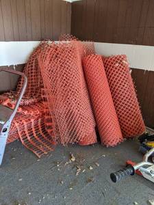 lot 868 image: Lot of (10) Rolls of Plastic Orange Snow Fencing - 48 tall - NO SHIPPING
