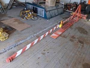lot 866 image: Lot of (2) Road Barriers w Stands - 15 and 10 Lengths - NO SHIPPING
