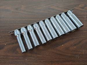 lot 706 image: MAC Tools Metric deep Well Socket Set - 12 Drive - 6-Point - 19mm to 10mm (10 Sockets) - SHIPPING AVAILABLE