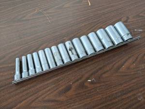 lot 709 image: MAC Tools SAE deep Well Socket Set - 12 Drive - Spline - 1-14 to 38 (15 Sockets) - SHIPPING AVAILABLE