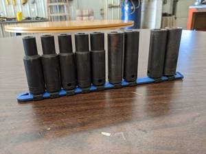 lot 710 image: WRIGHT Metric Impact deep Well Socket Set - 12 Drive - 6-Point - 18mm to 10mm (9 Sockets) - SHIPPING AVAILABLE