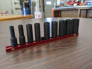 lot 739 image: MAC Tools SAE Impact Socket Set - 38 Drive - 6-Point -  78 to 516 (9 Sockets) - 1 Missing - SHIPPING AVAILABLE