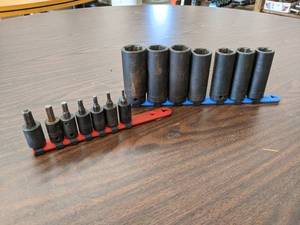 lot 750 image: WRIGHT Metric Impact deep Well Socket Set - 12 Drive - 6-Point - 27mm to 19mm (7 Sockets)  WRIGHT Hex Driver Kit 38 to 18 (7 Sockets) - SHIPPING AVAILABLE