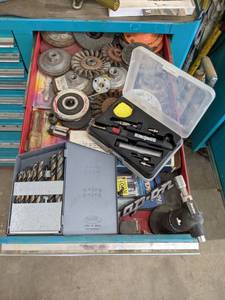 lot 778 image: Mini-Torches, Wire Wheels, Grinder Discs and More - Drawer NOT Included - NO SHIPPING
