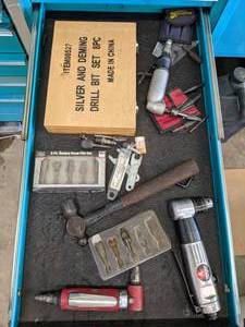 lot 781 image: Silver and Deming Drill Bit Set, Pneumatic Tools and More - Drawer NOT Included - SHIPPING AVAILABLE