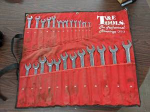 lot 792 image: T and E Tools Metric Combination Wrench Set 32mm to 6mm (26 Wrenches) - SHIPPING AVAILABLE