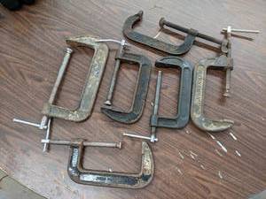 lot 795 image: Lot of (6) C-Clamps 6 to 8 - SHIPPING AVAILABLE - SHIPPING AVAILABLE