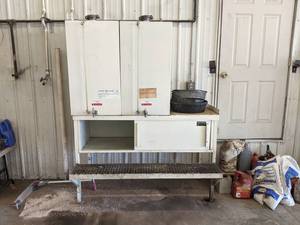 lot 702 image: Oil Dispenser Tanks and Stand - NO SHIPPING