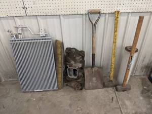 lot 807 image: Mauls, Shovel, SBC Aluminum Intake, Shrink Wrap and More - NO SHIPPING