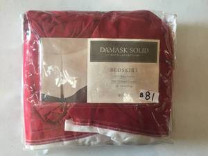 lot 81 image: Brand New Damask Charter Club 300 Thread Count Queen Bed Skirt