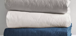 lot 10 image: Brand New Beautyrest Deluxe Quilted White Cotton Weighted Blanket