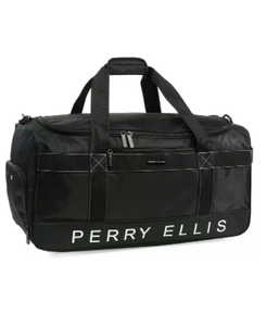 lot 11 image: Brand New Perry Ellis 22 Weekender Black Duffel Bag