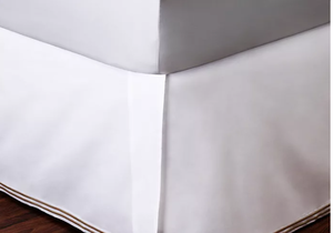 lot 45 image: Brand New Hudson Park Italian Made Percale Twin Bedskirt - Color White