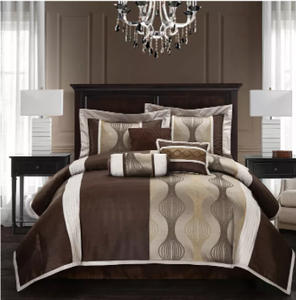 lot 66 image: Brand New Nanshing Kath 7-Piece Queen Comforter Set