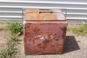 Antique Metal Coca-Cola Cooler