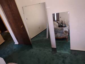 lot 153 image: (2) Mirrors, 30x60 & 16x48...
