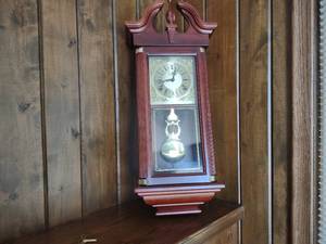 lot 158 image: Wall Hanging Grand Fathers Clock...