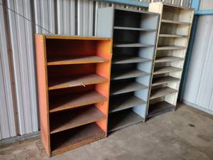 lot 53 image: (3) Assorted Steel Shelf Units...