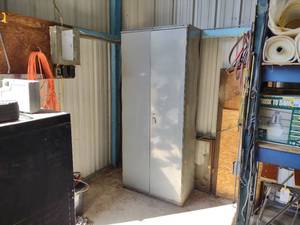 lot 111 image: Two Door Cabinet with Contents, 36x...