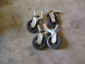lot 147 image: (4) 8 Locking Scaffold Wheels...