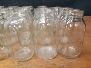 lot 247 image: Lot of (36) Ball  Kerr Mason Canning Jars - Quart & Pint