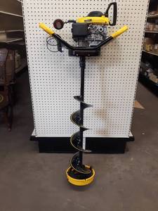 lot 105 image: Jiffy Pro4 8 Propane Ice Auger - Auger Shaft is about 36 Long - Tested and Runs Well