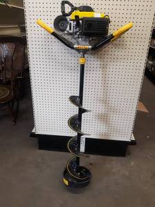lot 106 image: Jiffy 46 X-Treme 8 Propane Ice Auger - Auger Shaft is about 36 Long - Tested and Runs - Needs throttle cable adjusted