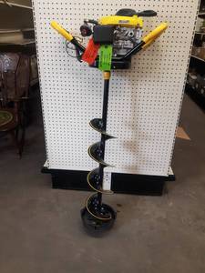 lot 122 image: Jiffy Pro4 8 Propane Ice Auger - Auger Shaft is about 36 Long - Tested and Runs Well