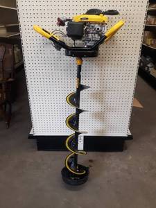 lot 123 image: Jiffy Pro4 8 Propane Ice Auger - Auger Shaft is about 36 Long - Tested and Runs Well