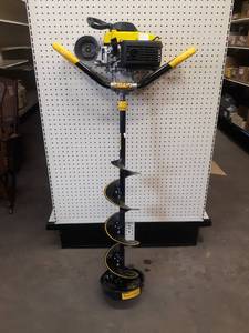 lot 128 image: Jiffy 46 X-Treme 8 Propane Ice Auger - Auger Shaft is about 36 Long - Tested and Runs Well