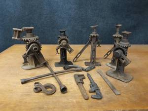 lot 172 image: Lot of Antique Jacks and Wrenches